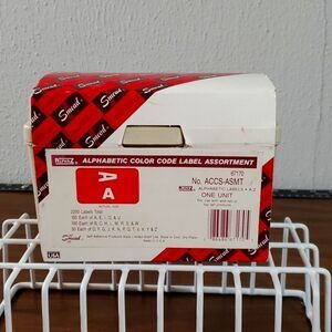 NEW Smead AlphaZ ACCS Color-Coded Labels, A-Z Index,‎ Assorted Colors, 2200/Box